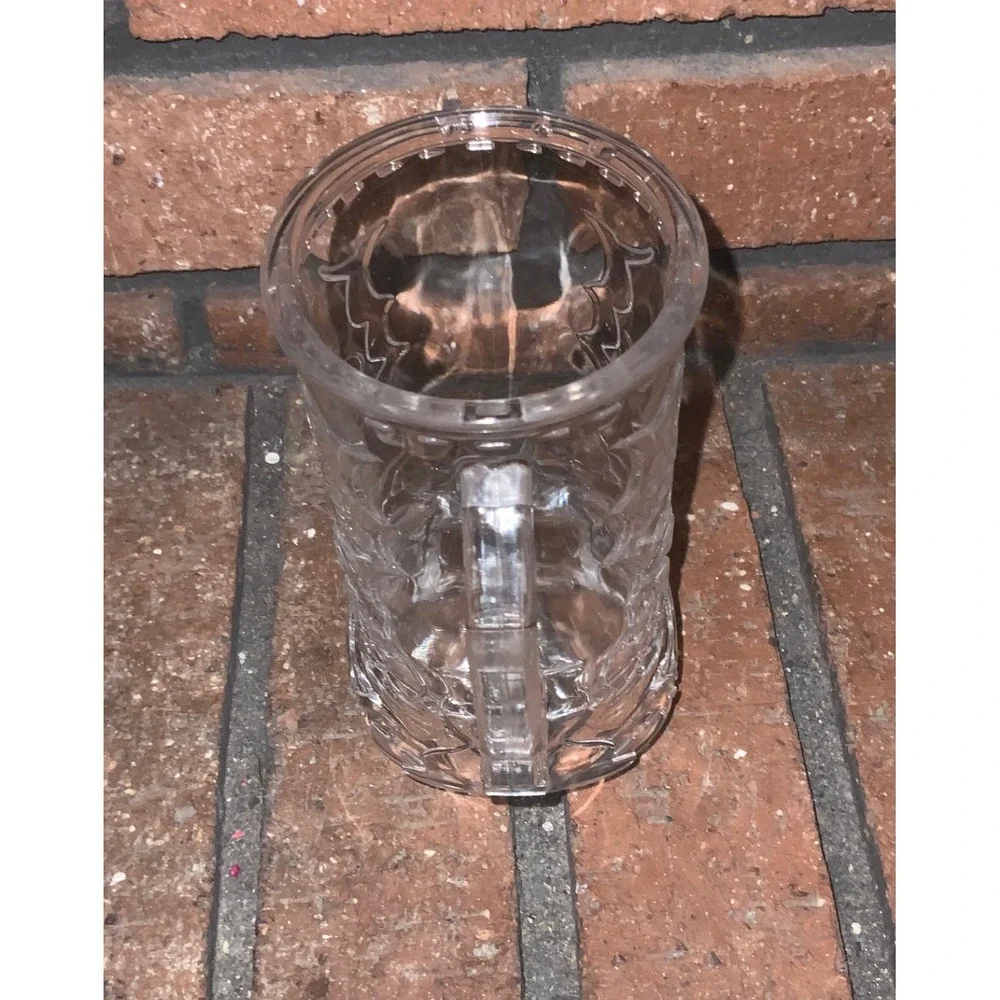 Crown‎ Royal Cowboy Boot Drinking Glass Beer Mug Clear Plastic 5.5